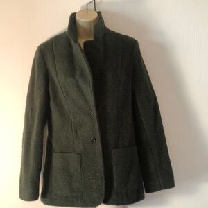 Woman’s college Town office siren green coat